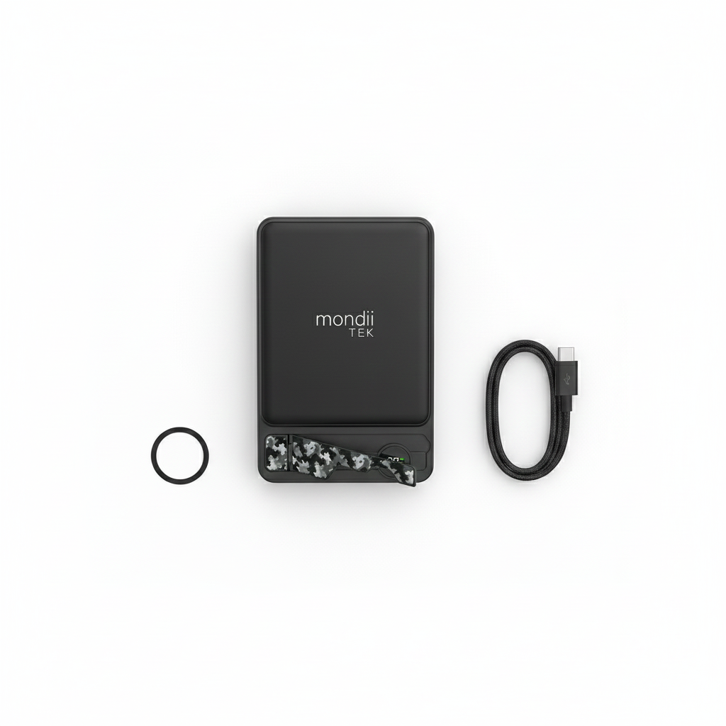 Power Bank Inalámbrico Magnético, Batería Portátil 5000 / 10000 mAh, Compatible con iPhone y el Resto de Marcas, Diseño Ultrafino con Soporte de Aluminio - Imagen 4